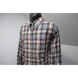 ORVIS Country Dress Shirt Classic Fit Cotton Wool Plaid Long Sleeve Mens Sz XL
